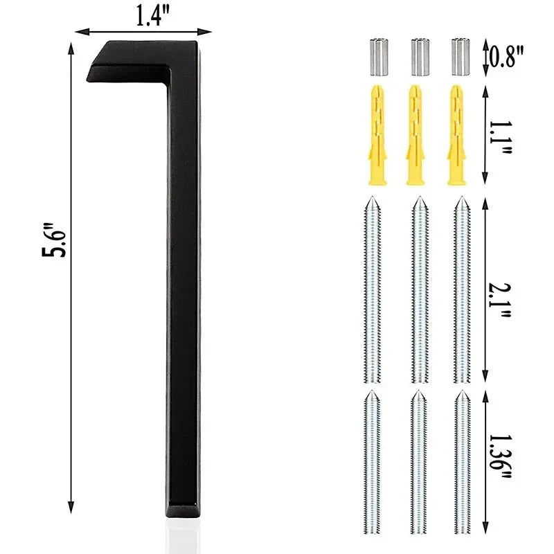 142mm Floating medium Black House Numbers.