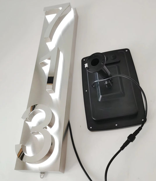 Solar 25cm Metal LED House Numbers