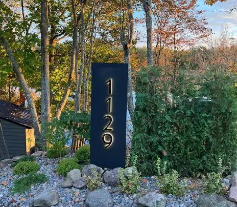 Solar 25cm Metal LED House Numbers