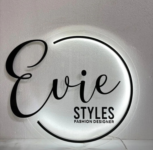 LED business UV Acrylic custom signs.