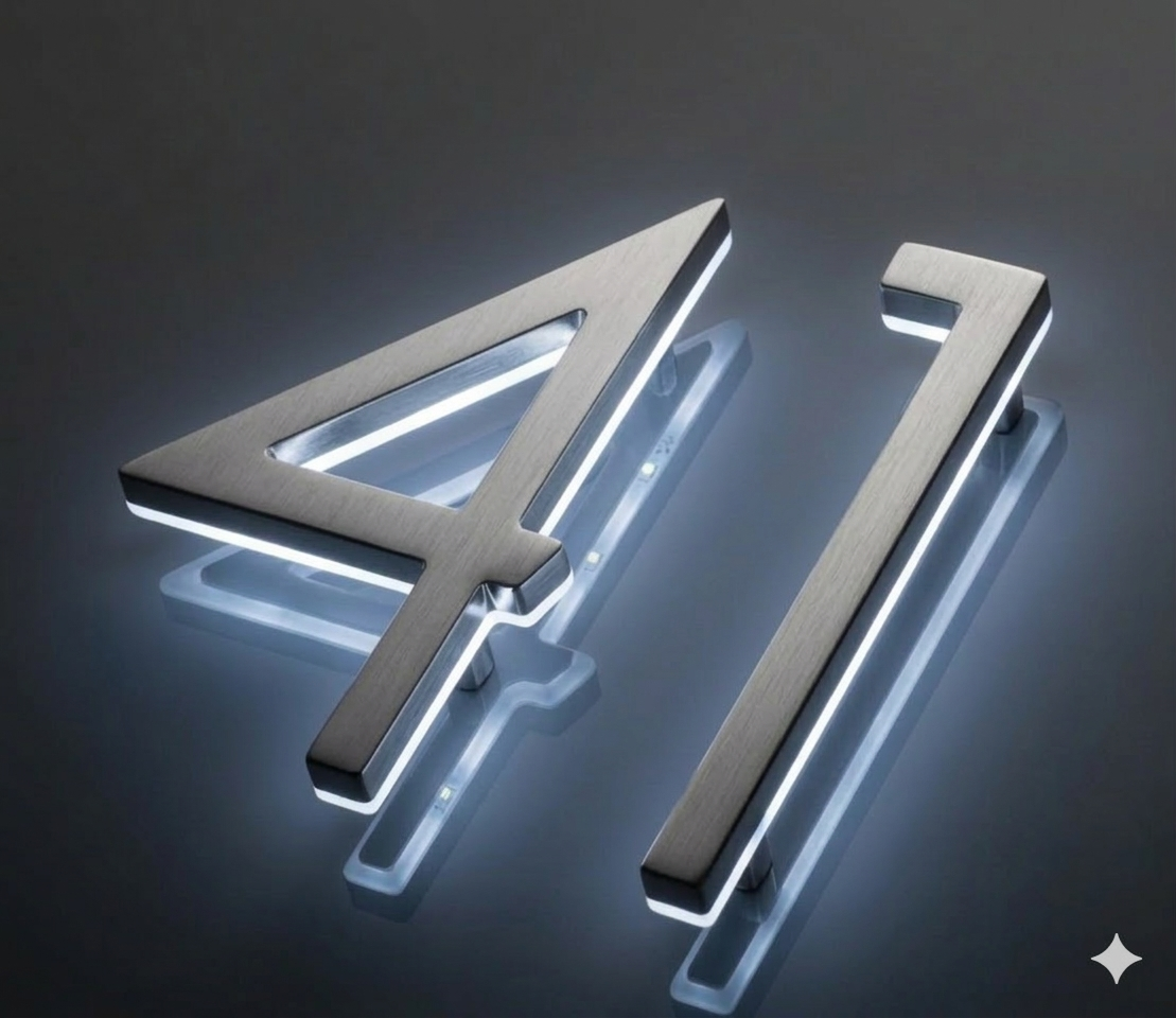 Custom LED Address Numbers Australia | Bungalow Signs