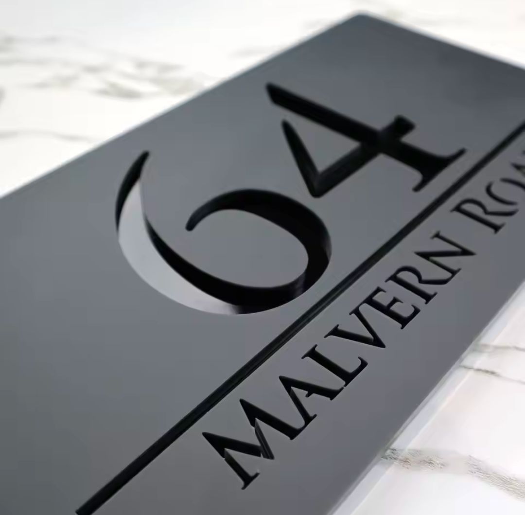 Custom Acrylic Address Signs Australia | House Number Signs | Bungalow ...