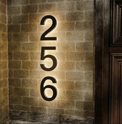 20cm Metal LED House Numbers