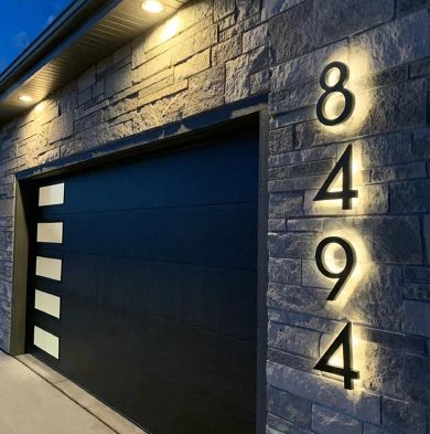 30cm Metal LED House Numbers - Each
