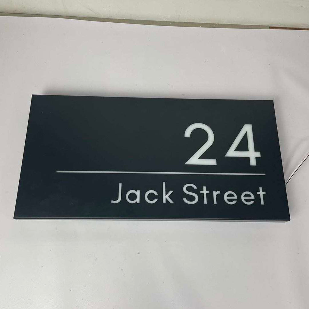 Metal Custom LED House Letterbox Address Sign