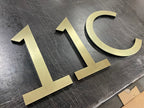Brass LED house numbers