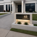 Custom Rectangle LED Stainless Steel Brick in Mailbox