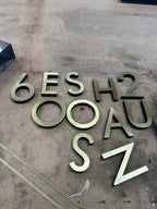 Brass LED house numbers