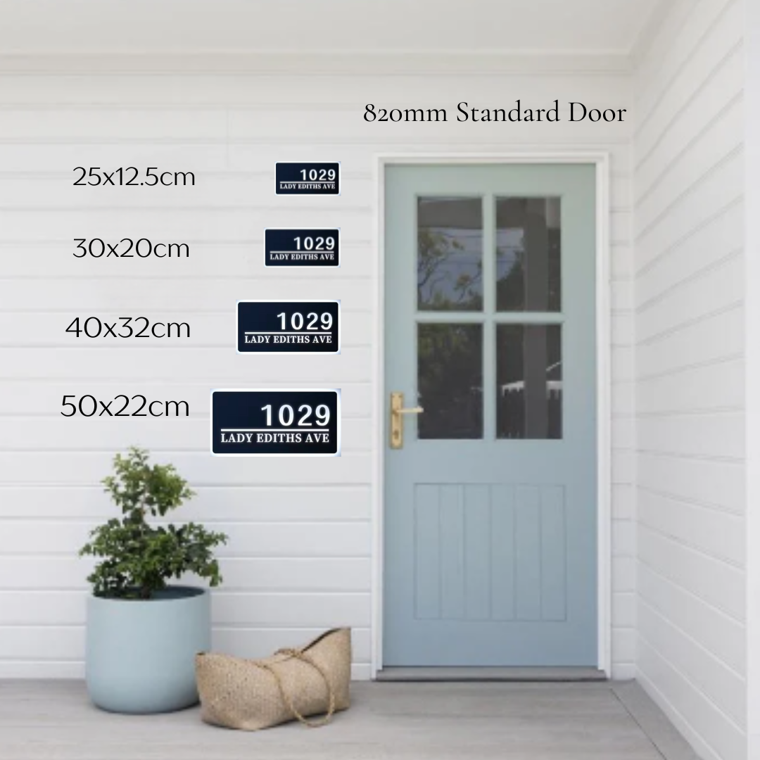 Black Acrylic Address Sign