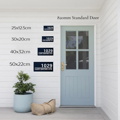Black Acrylic Address Sign