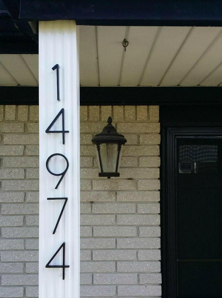 142mm Floating medium Black House Numbers.
