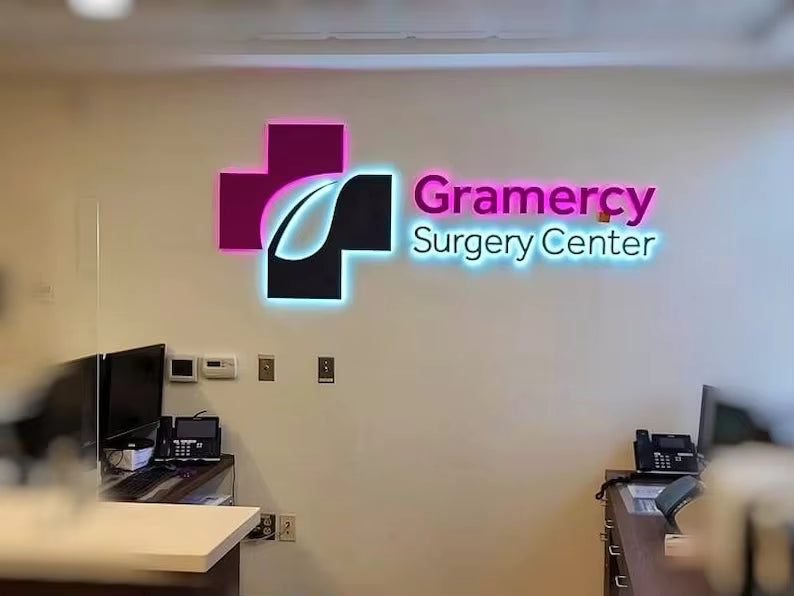 Business Acrylic LED Advertising Custom Logo and Letters Sign