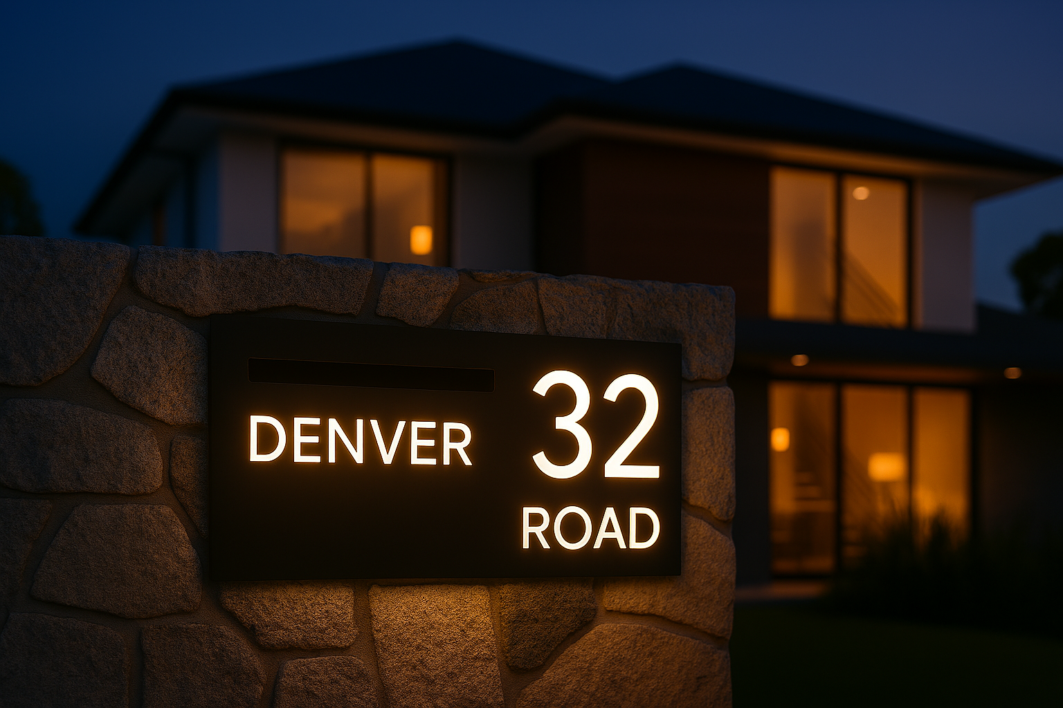 Custom LED Stainless Steel Front Plate Only for Mailbox