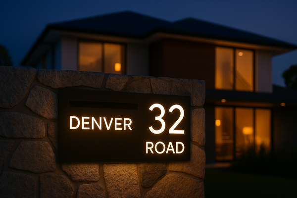 Custom LED Stainless Steel Front Plate Only for Mailbox