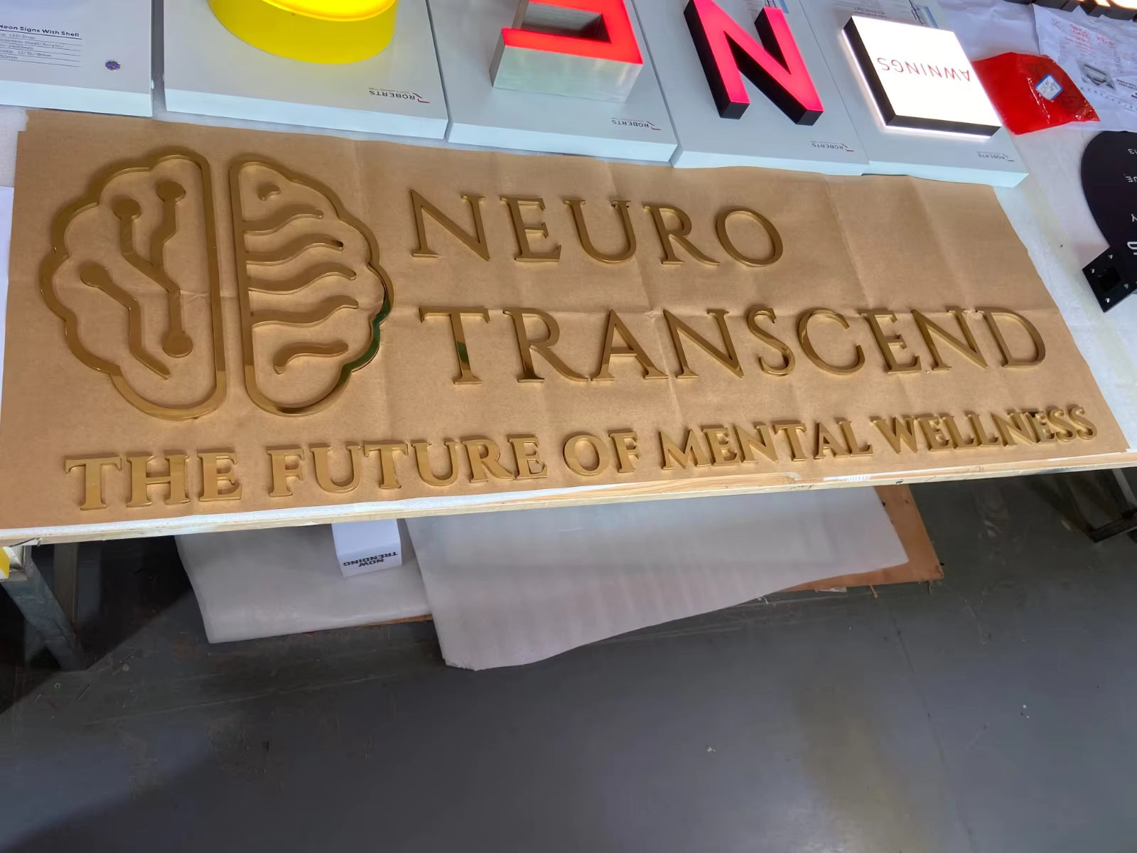 Business Acrylic LED Advertising Custom Logo and Letters Sign