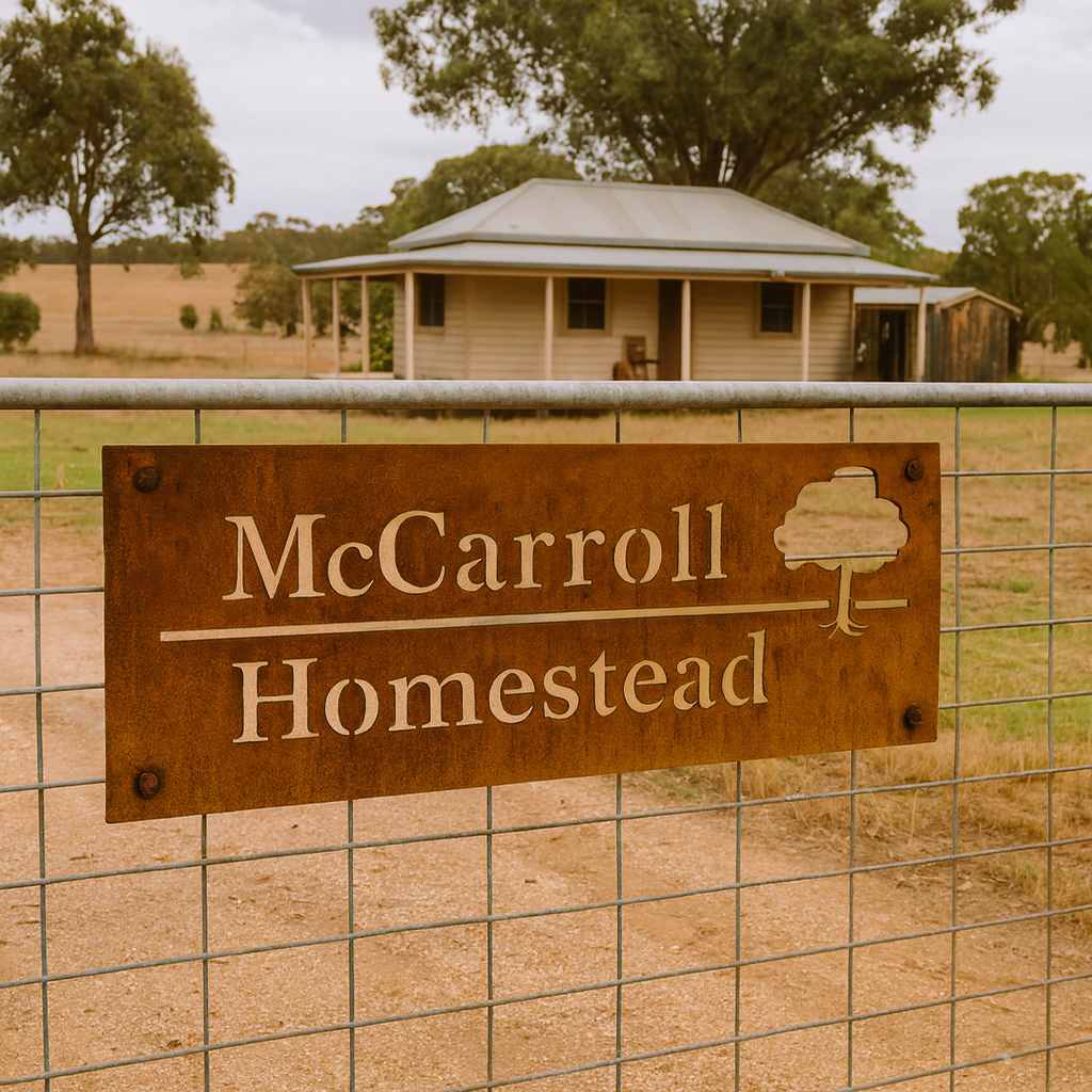 Corton Steel Custom Address plate