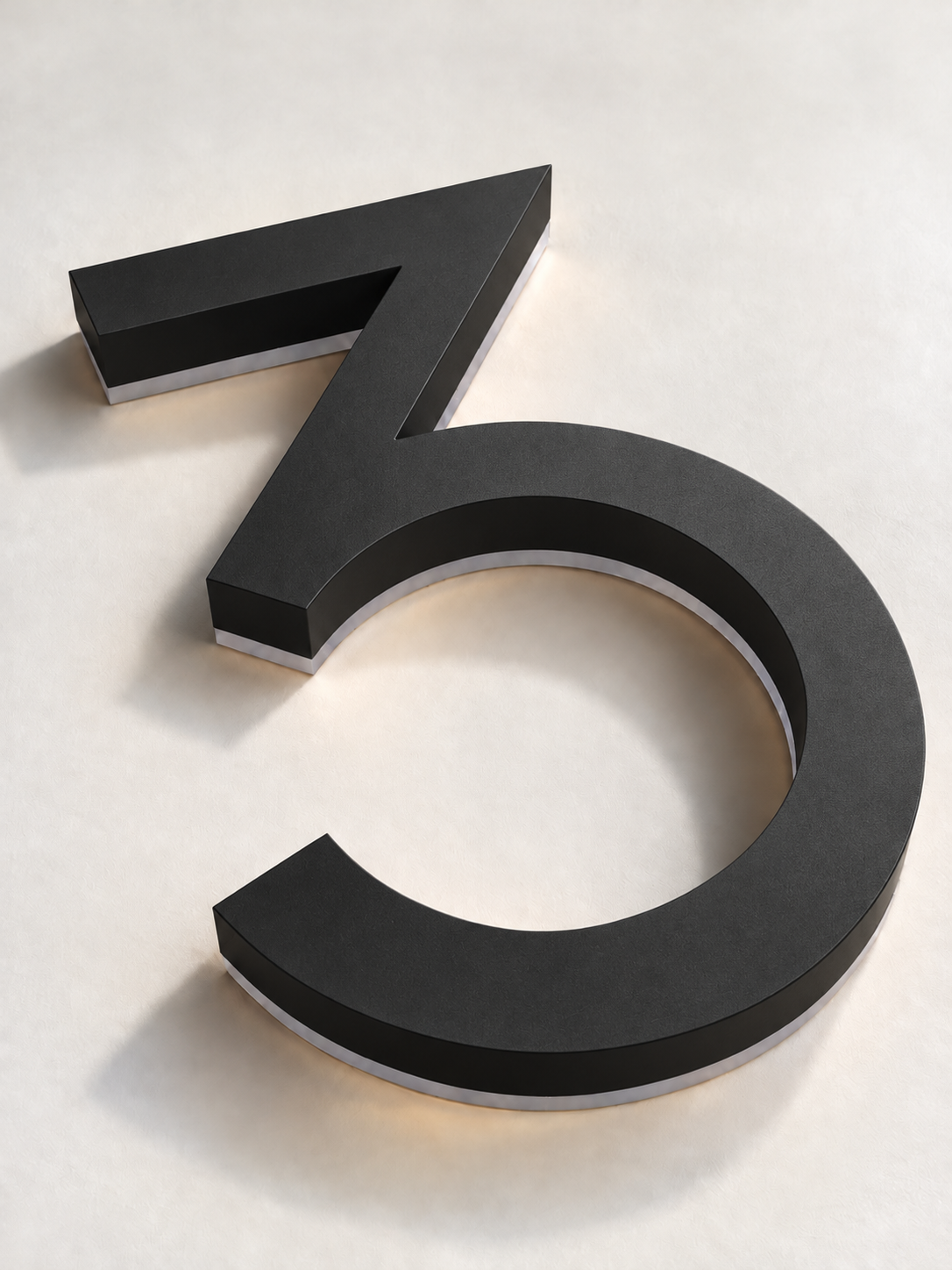 Matte Black LED House Numbers