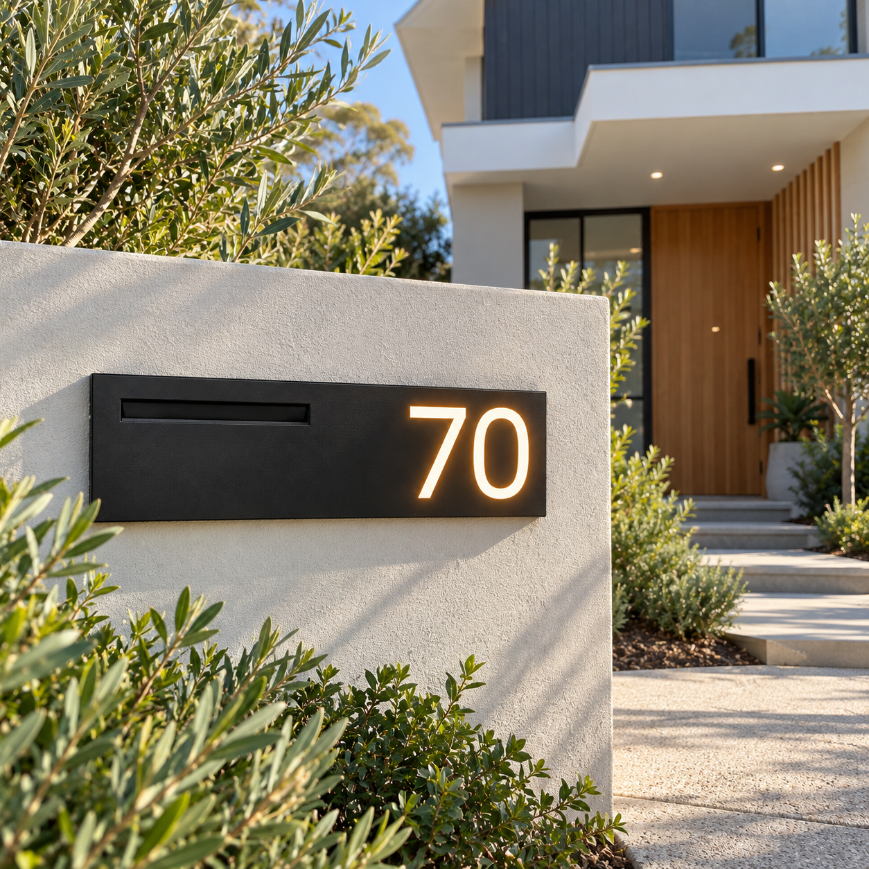 Custom Rectangle LED Stainless Steel Brick in Mailbox