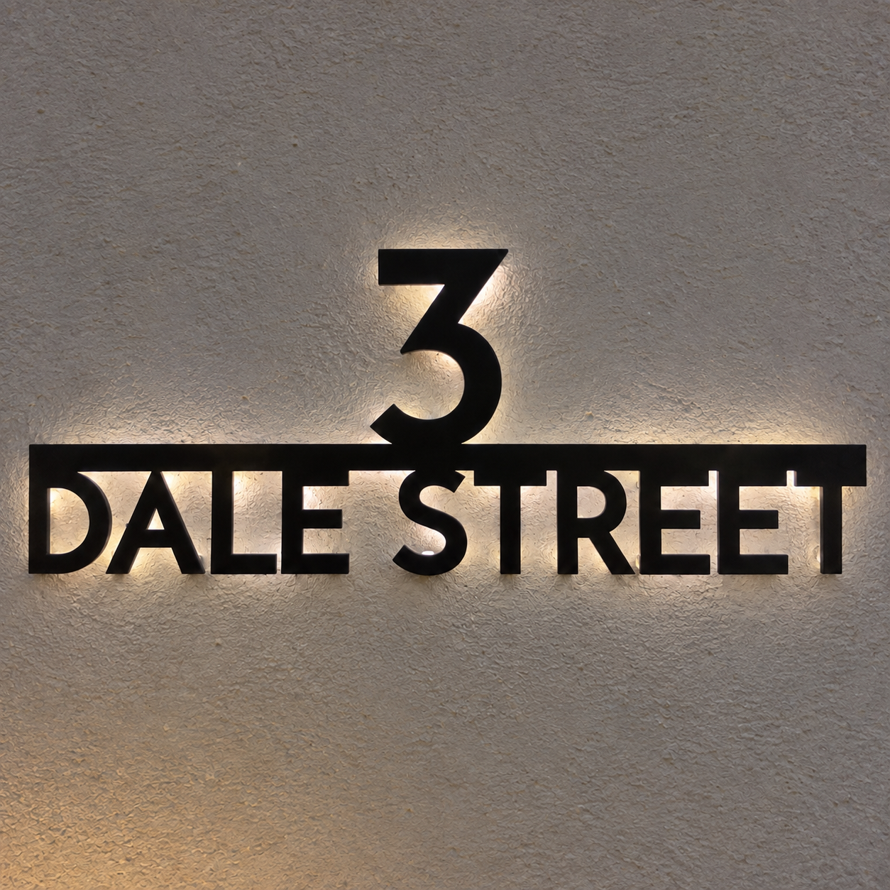 Floating LED Custom Address Sign