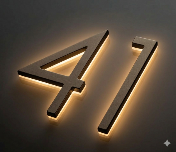 Bronze LED house numbers