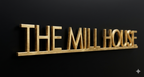 Gold Metal lettering custom house address sign
