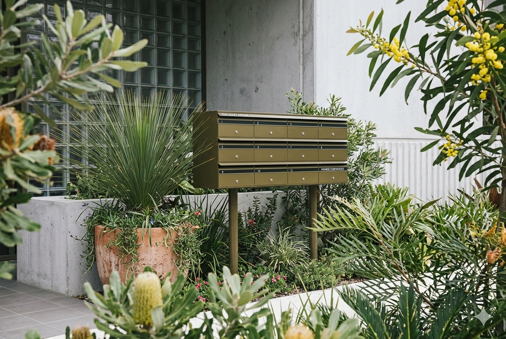 Mailbox Commercial - Free standing with Posts Bank Mailboxes