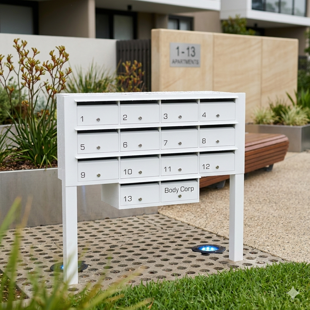 Mailbox Commercial - Free standing with Posts Bank Mailboxes – Bungalow ...