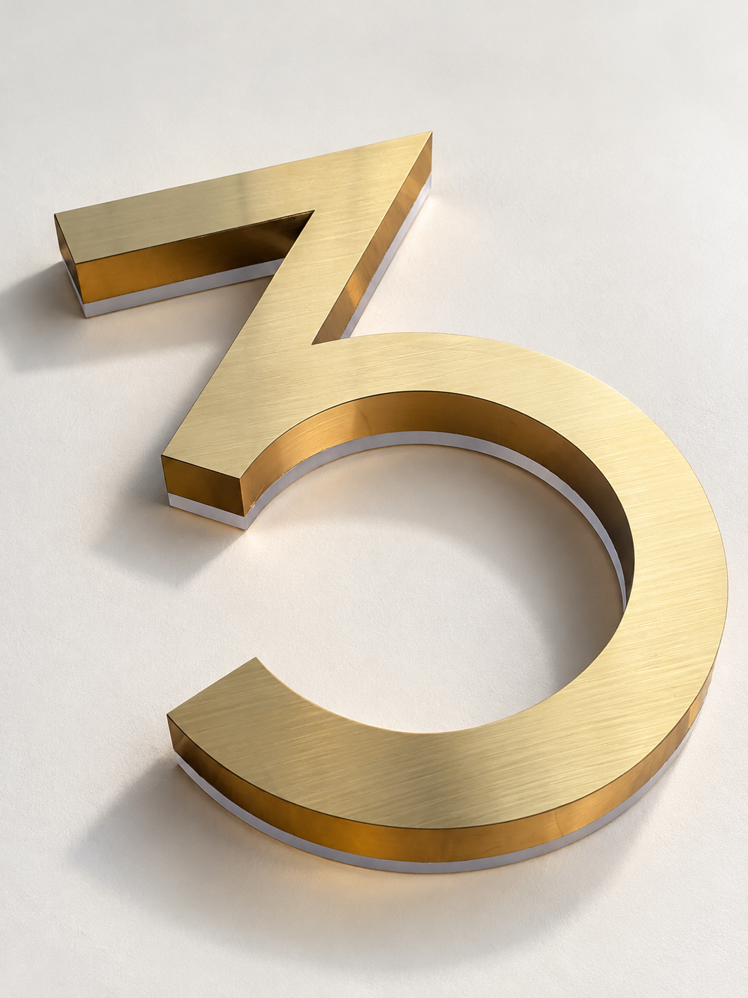 Gold LED House Numbers