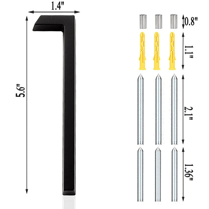 142mm Floating medium Black House Numbers.