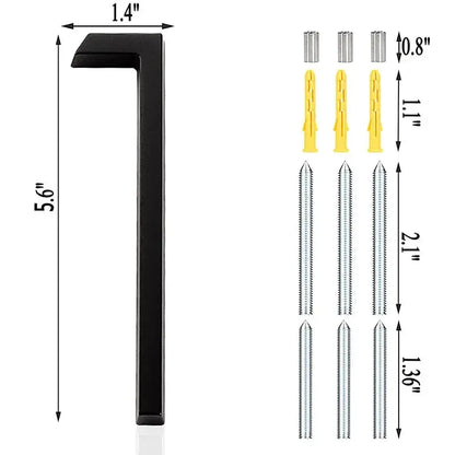 142mm Floating medium Black House Numbers.