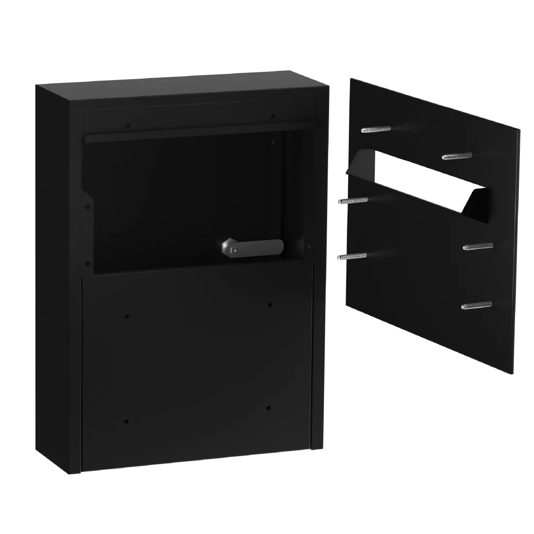 Black Mima Slimline Modern Mailbox
