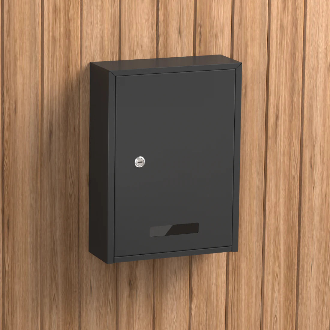 Charcoal Mima Slimline Modern Mailbox
