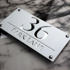 Centered Custom Acrylic House/Letterbox Sign.