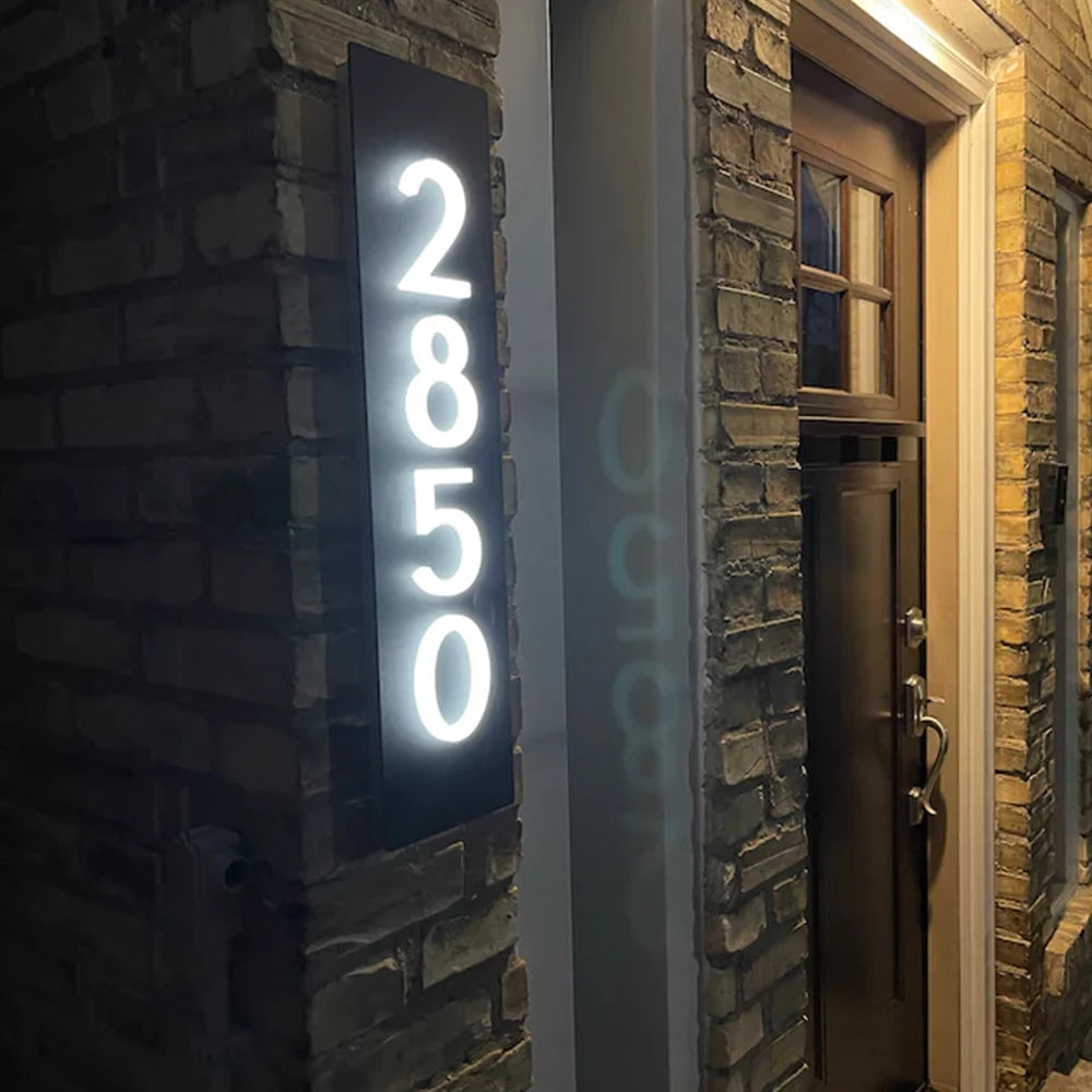 Illuminated LED Light up House Numbers.