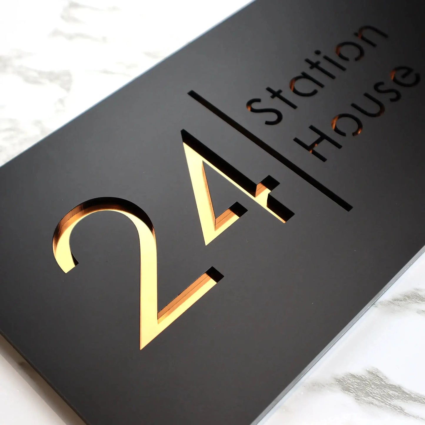 Custom Acrylic House/Letterbox Sign - Vertical.