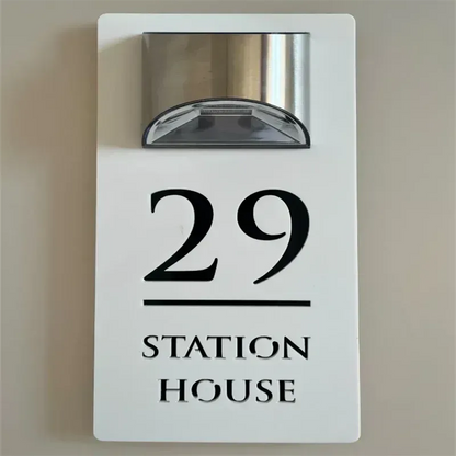 Solar Custom Acrylic House/Letterbox Sign - Rectangle.