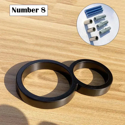 125mm Floating modern small Black House Numbers.