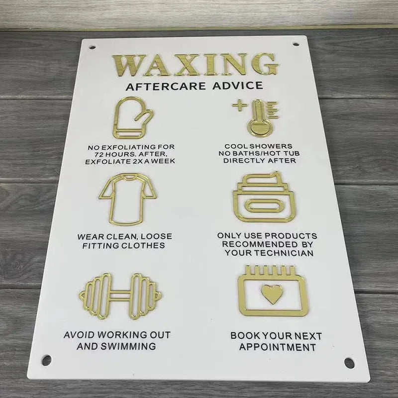 A3 Business Guidelines Sign - Aftercare, Rules and Information.