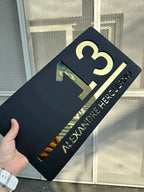 Black Acrylic Address Sign