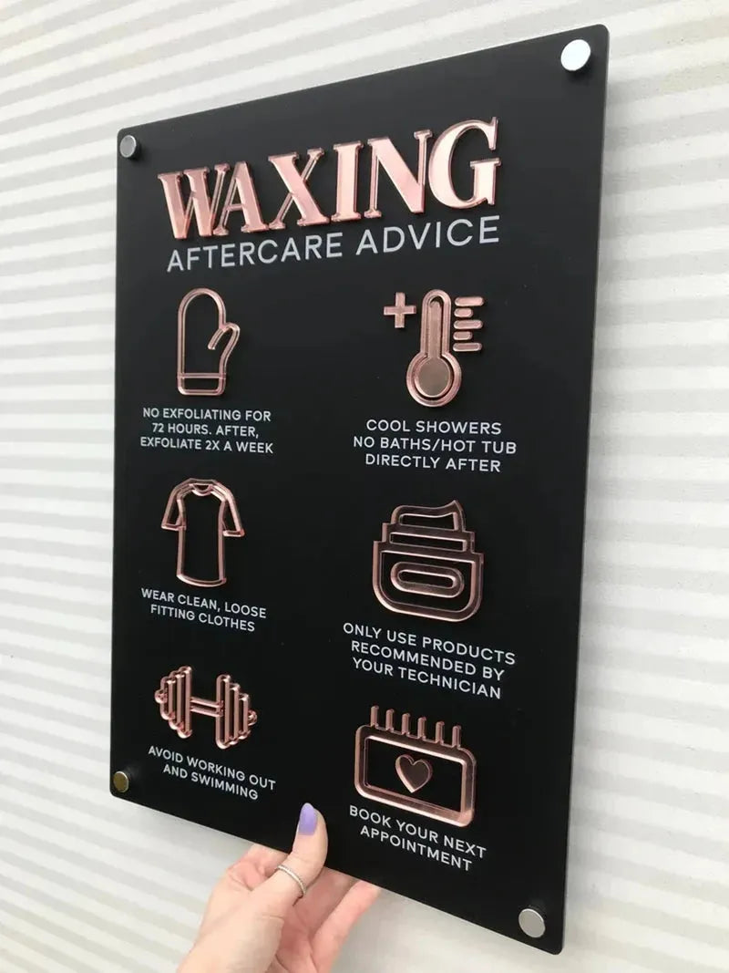 A3 Business Guidelines Sign - Aftercare, Rules and Information.