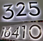 Matte Black LED house numbers