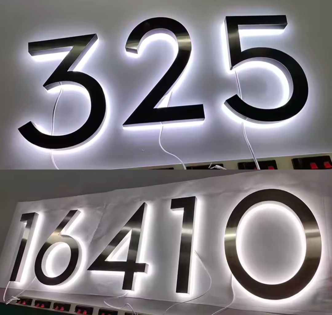 12.5cm Metal LED House Numbers - Each