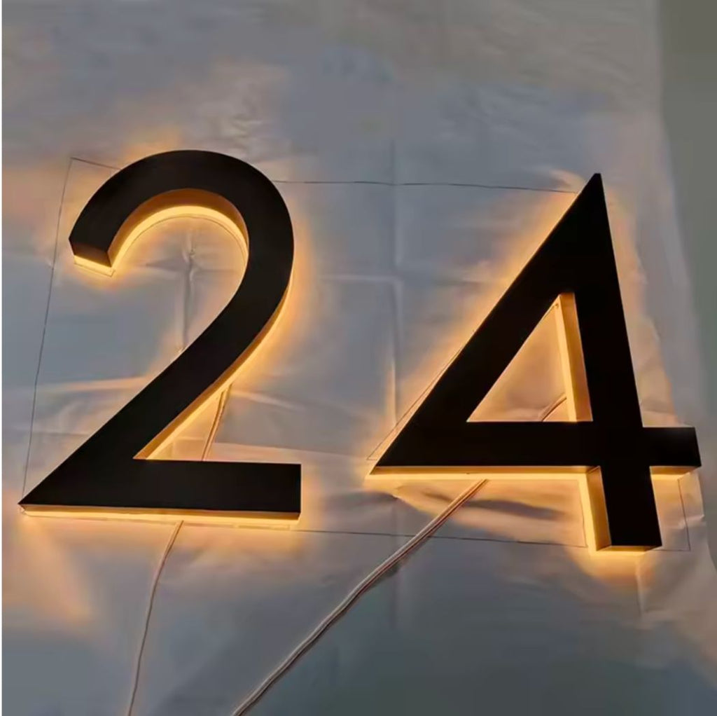 20cm Metal LED House Numbers - Each