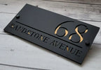 Black Acrylic Address on 2 Stand-offs Sign