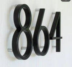 125mm Floating modern small Black House Numbers.