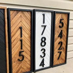 125mm Floating modern small Black House Numbers.