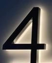 25cm Metal LED House Numbers - Each