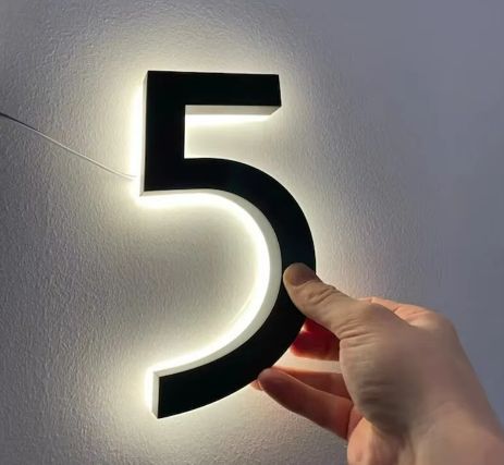 25cm Metal LED House Numbers - Each