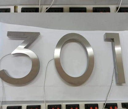 Solar 25cm Metal LED House Numbers