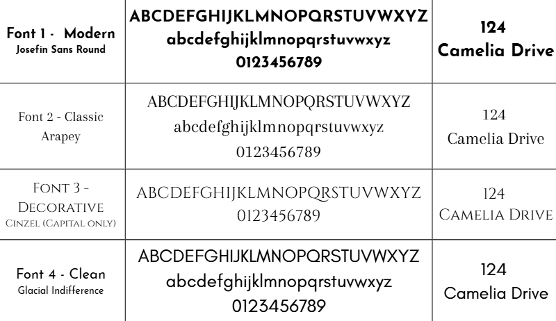 Floating Metal House Number Sign